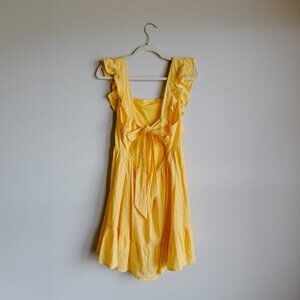 Sunshine Yellow Tie-Back Sundress
